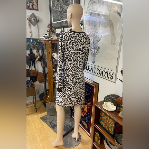 Leopard Print Cozy Fleece Night Gown - Picture 5 of 5